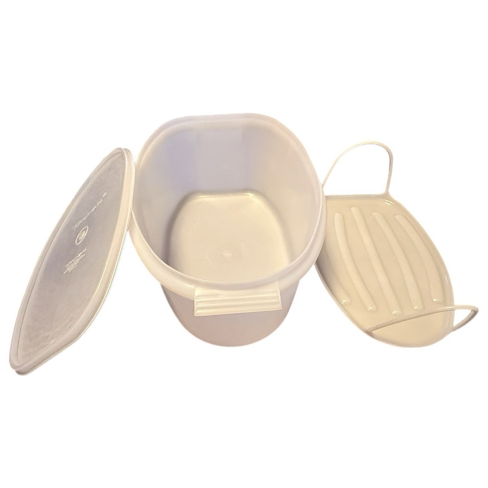 Vintage Tupperware Flavor Saver Roast Ham Keeper 487…3 piece Set
